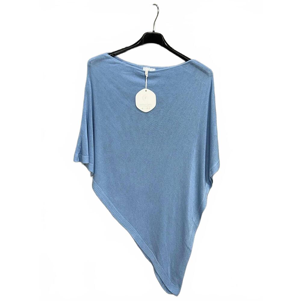 NEW OZ women's embelished italian knit top in blue